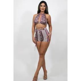 Paisley Halter Top Set