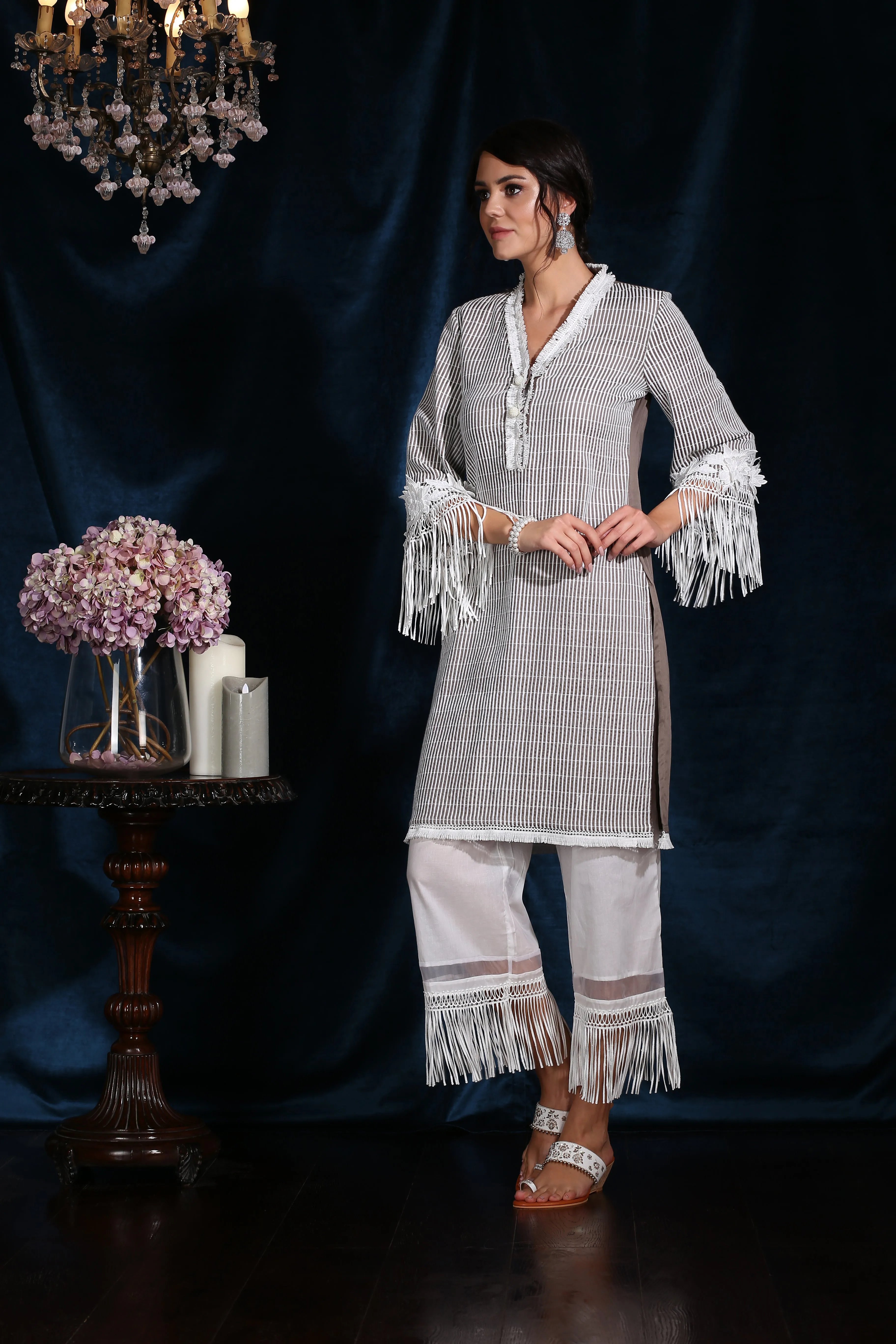 Poppy Kurta (GREY)