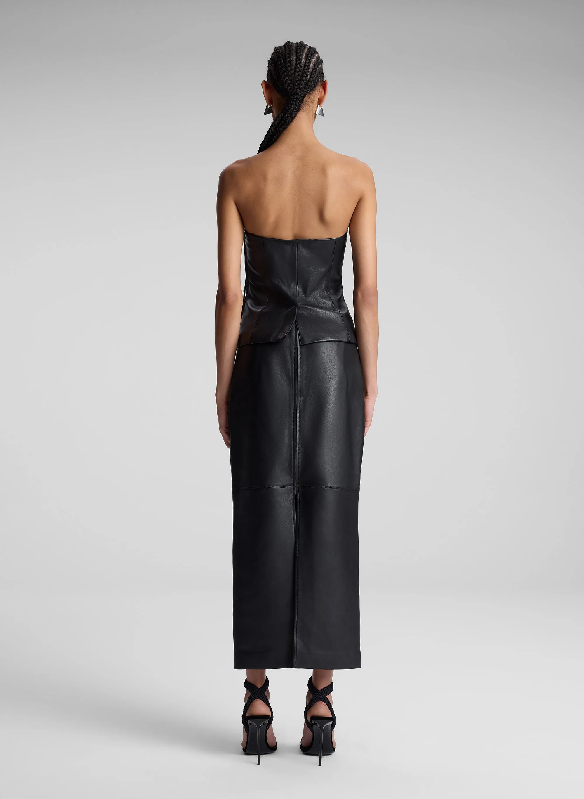 Renee Strapless Leather Top