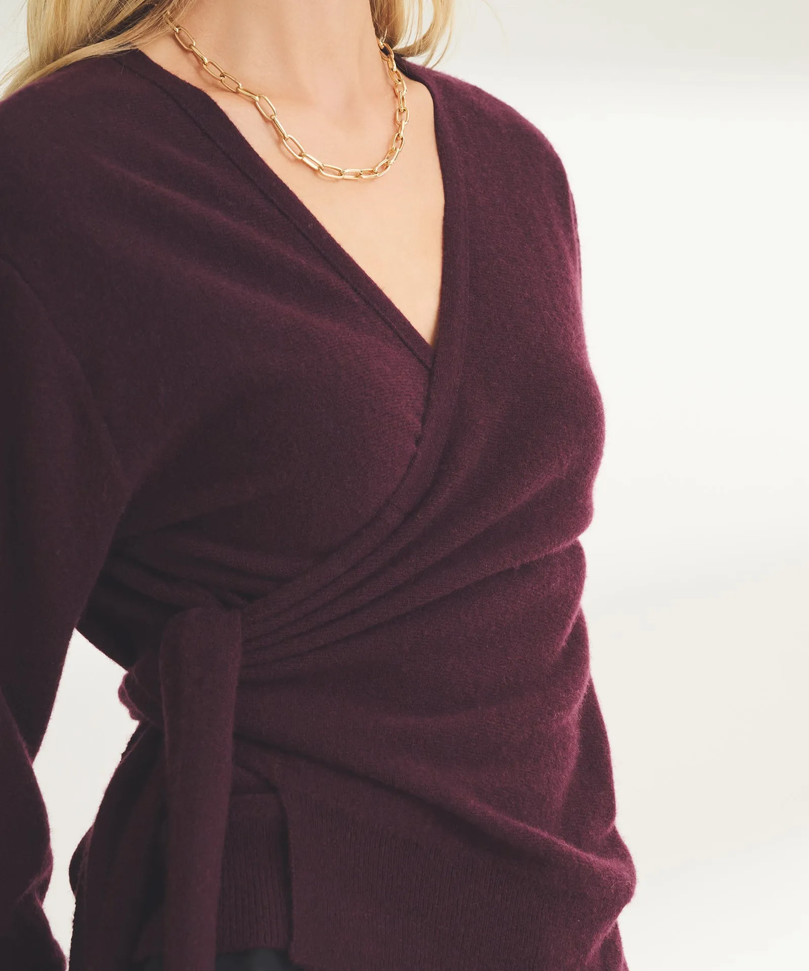 Signature Cashmere Wrap Top