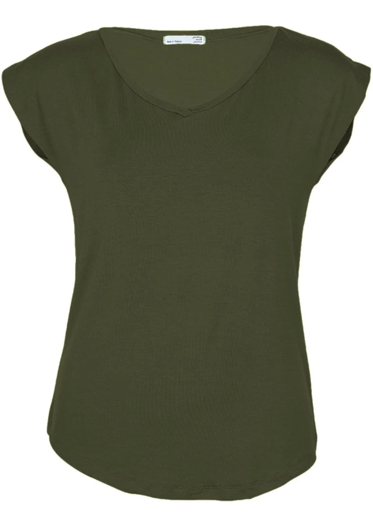 Simple Top V-neck Olive