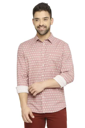 Slim Fit Cotton Dobby Printed Shirt