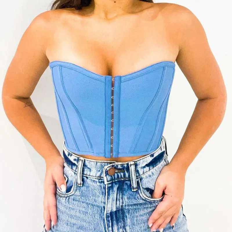 Snatched Bandage Corset Crop Top