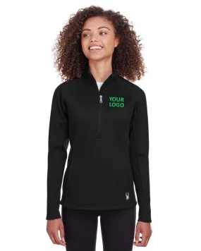 Spyder Ladies Constant Half-Zip Sweaters, Black/ Black