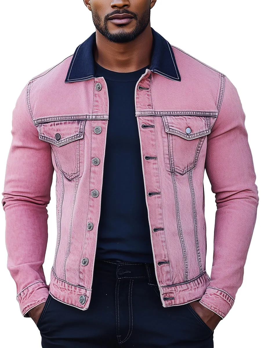 Stylish Pink Denim Jacket