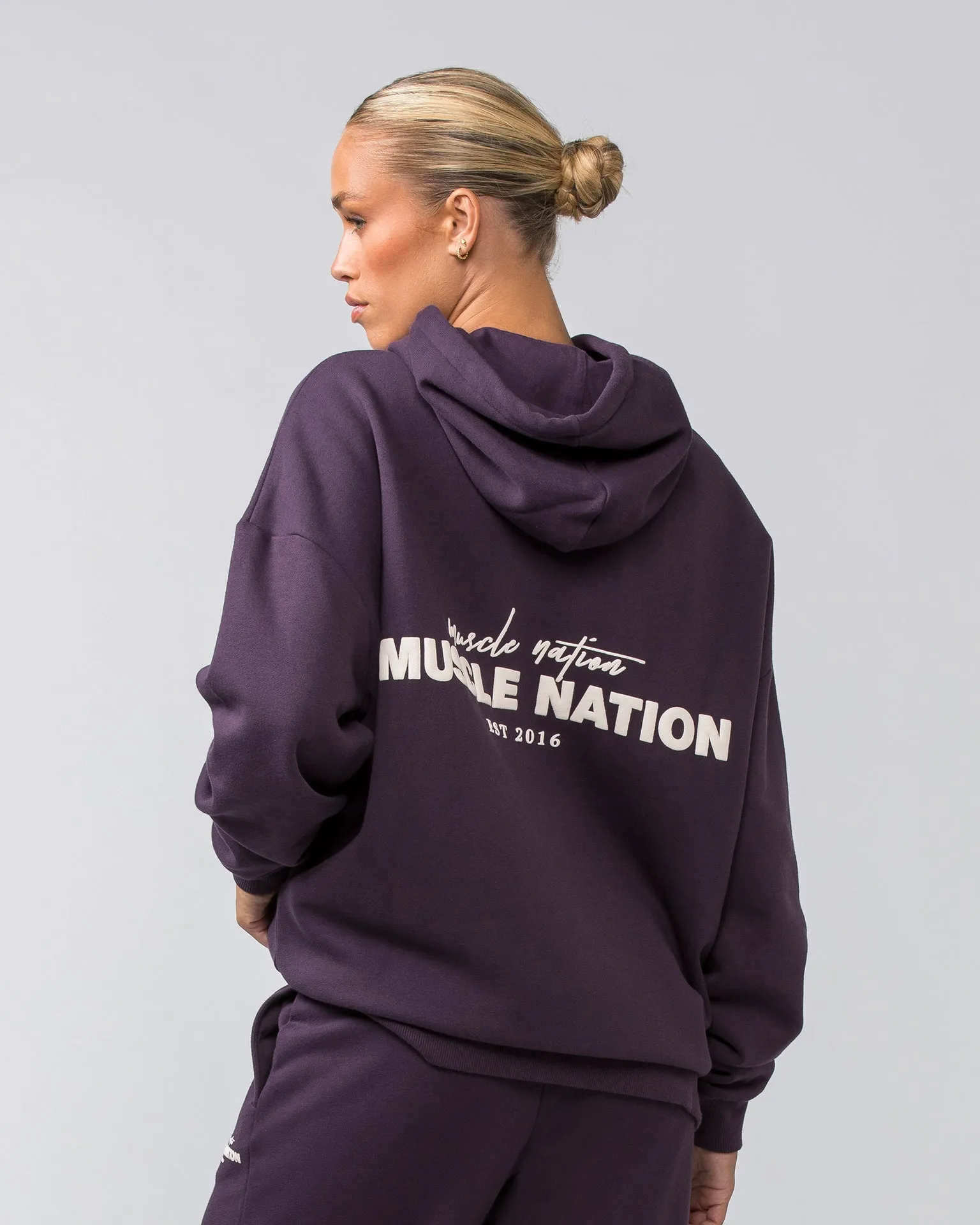 Timeless Oversized Hoodie - Midnight Plum