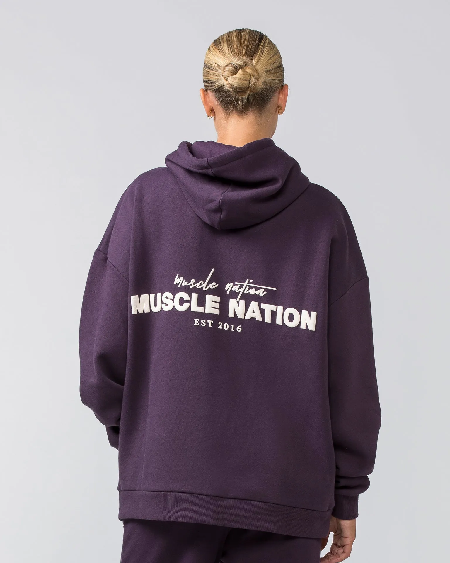 Timeless Oversized Hoodie - Midnight Plum