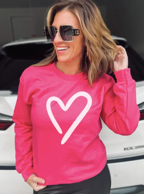 Valentine's Heart Crewneck Sweatshirt