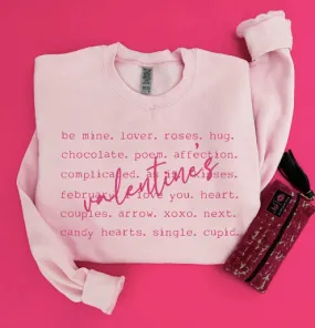 Valentine's Words Crewneck Sweatshirt