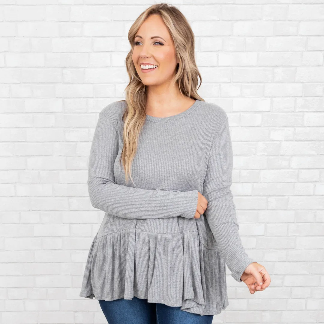 With Confidence Top, Heather Grey