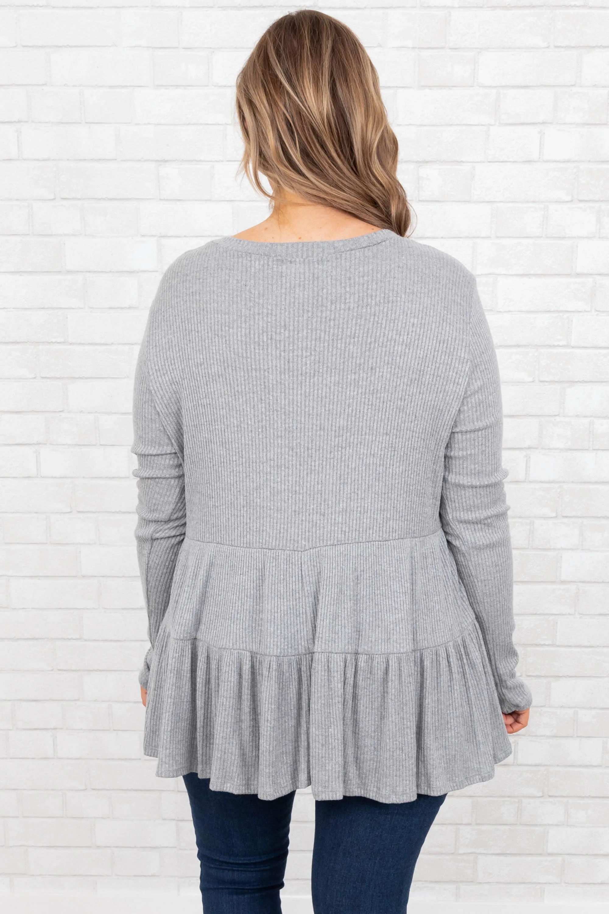 With Confidence Top, Heather Grey