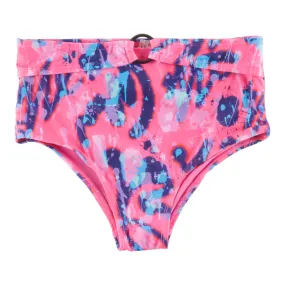 Women's Abstract Print High Waist Swim Bottoms