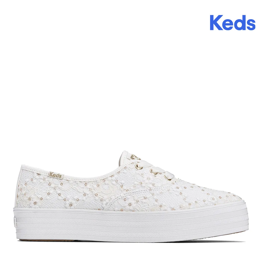 Women's Point Lace Cel Sneaker Cream (WF67728)