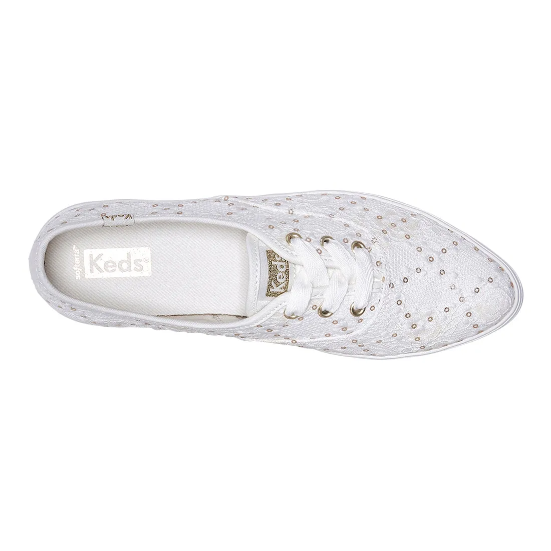 Women's Point Lace Cel Sneaker Cream (WF67728)