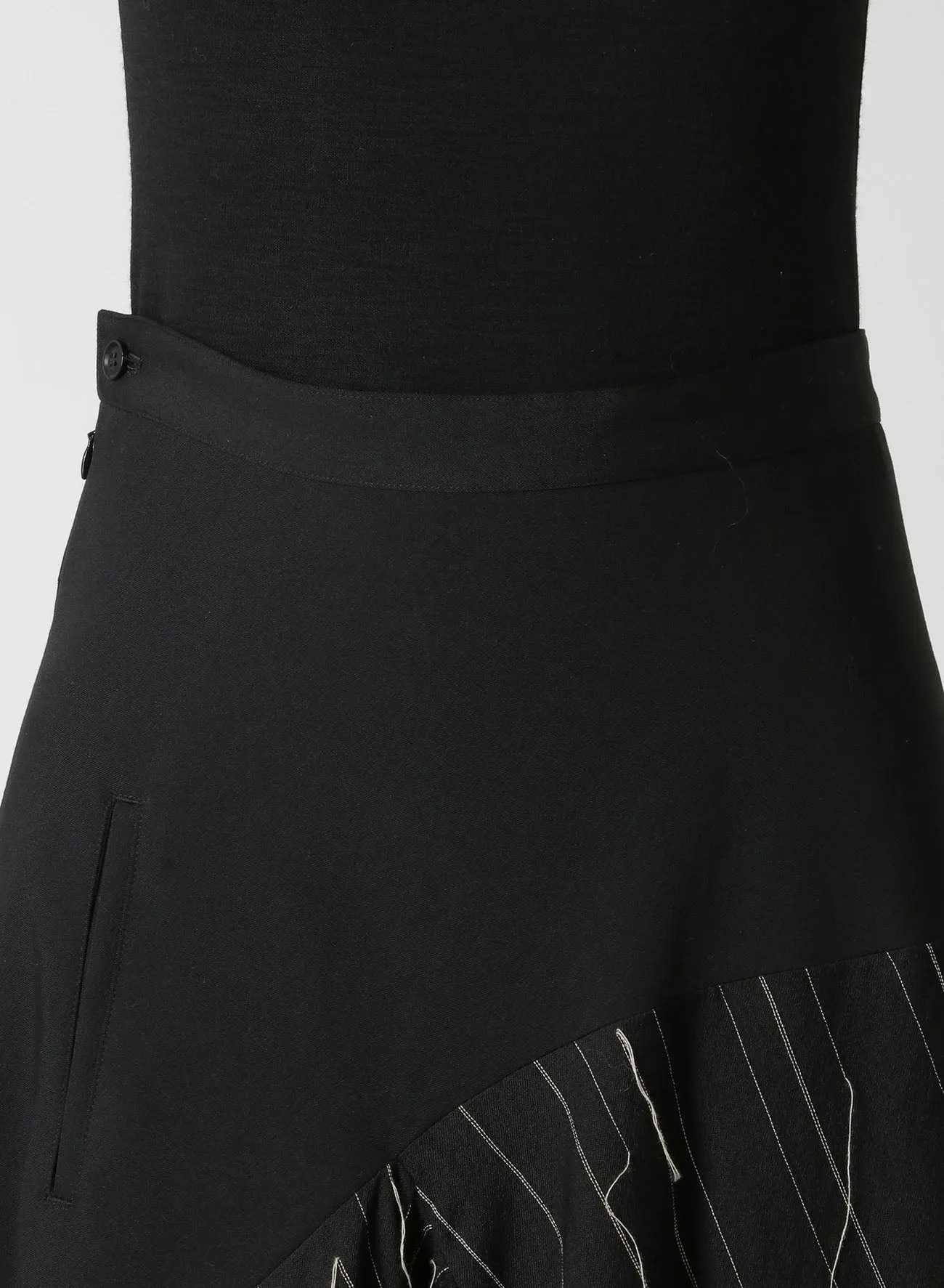 WOOL ASYMMETRIC FLARED SKIRT